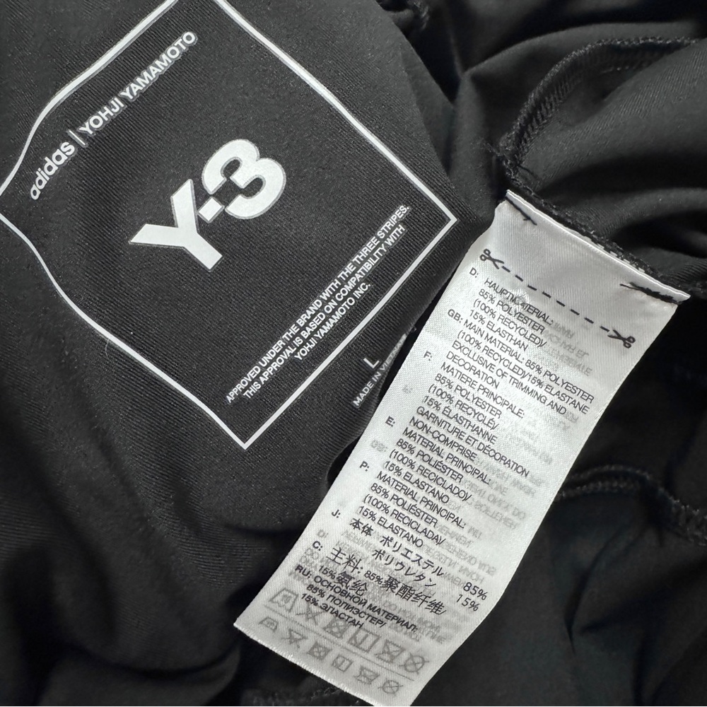 Y-3 Yohji Yamamoto Adidas Womens sz L Catsuit Black Bodysuit Jumpsuit Stretch - Picture 6 of 11